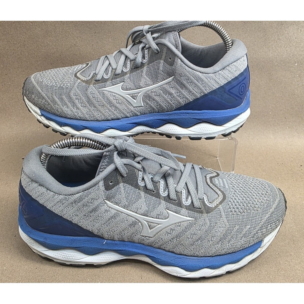 Mizuno (Sz 8.5) Wave Sky 4 Waveknit Shoes Mens Size Gray Running Comfort Walking